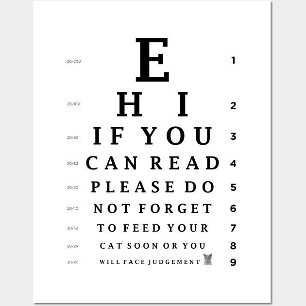 Can you EVEN READ this?? (WHITE) Wall Art by CURSED CAT